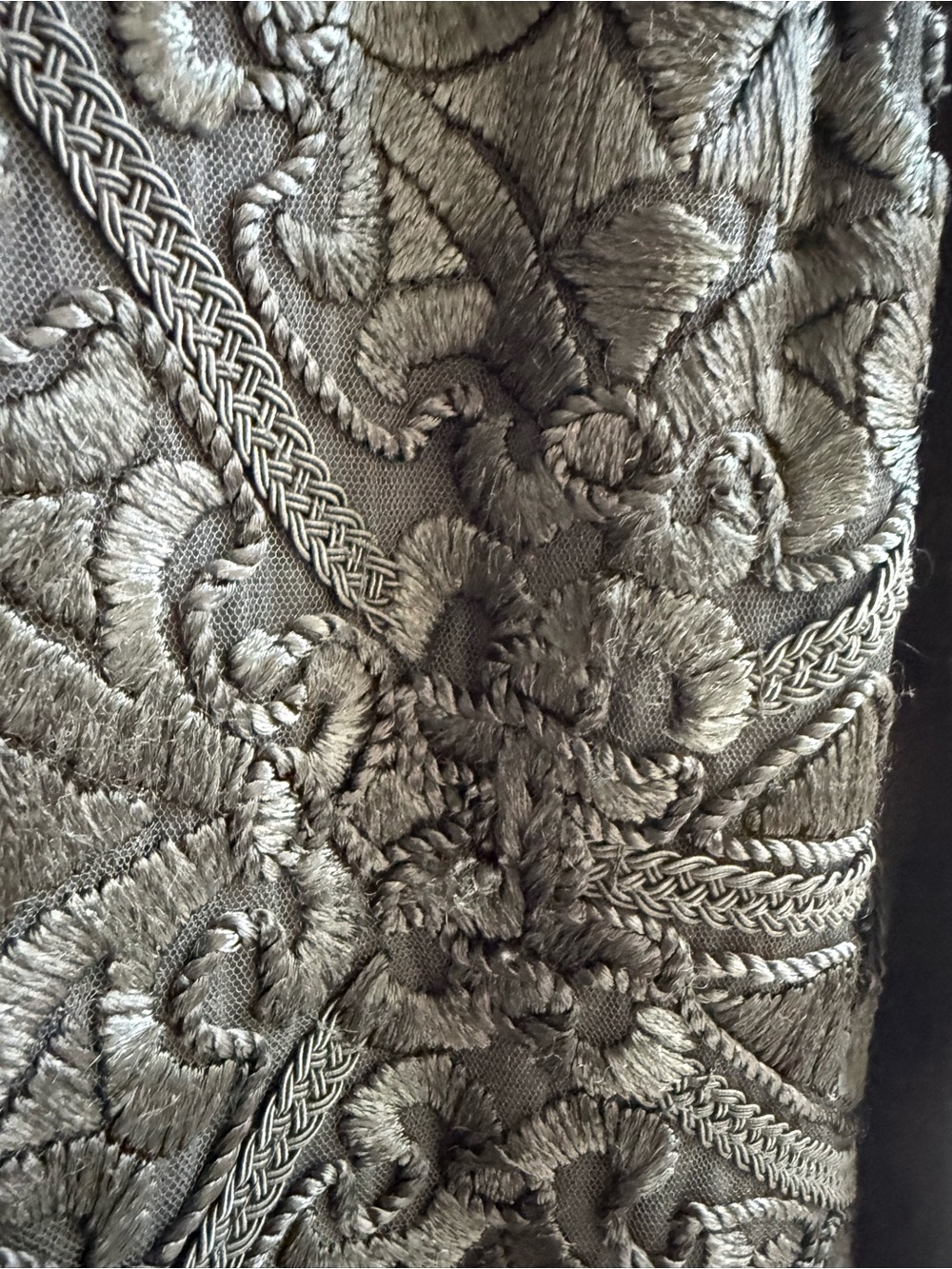 Vintage Carmen Marc Valvo 100% Silk Lined Soutache Evening Jacket Embroidered - Picture 6 of 9